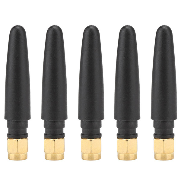 5Pcs 2.4GHZ SMA 3DBI WIFI Wireless Antenna Internal Thread Antenna (Straight SMA Male)