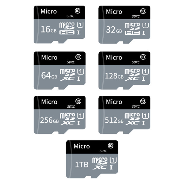 TF Card Large Capacity  SD Card 16GB U1 Class 10 TF Card High Speed Memory Card for Mobile Phone Camera Dashcam Monitor