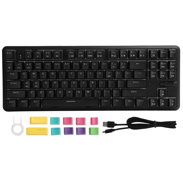 Ajazz Mechanical Keyboard K870T 87 Keys RGB Bluetooth 1.6m Wired Dual Mode for Gaming WorkingBlack