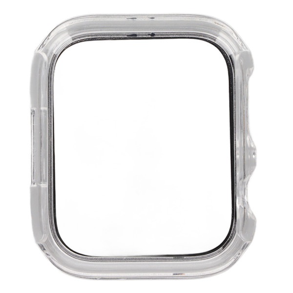 Protective Watch Shell Case with Tempered Glass Full Coverage HD Screen Protector for IWatch Series 7 202145mm Transparent
