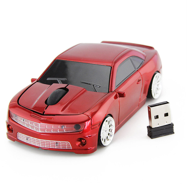 Sport Car Shaped Wireless Computer Mouse 2.4G High Accuracy Sensor Computer Mouse for Laptop Red