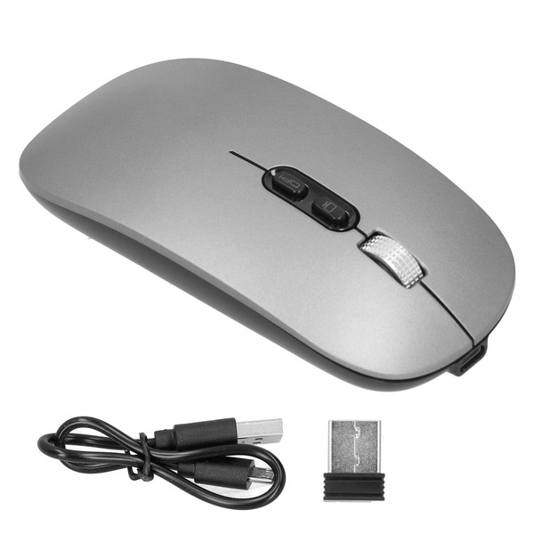 Wireless Optical Mouse 2.4Ghz Bluetooth 5.0 Dual Mode Charging Mouse for Game OfficeDark Gray