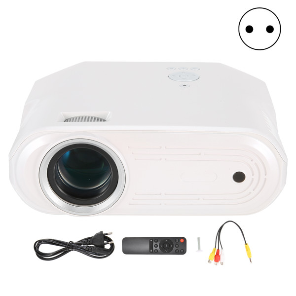 Movie Projector Pearl White U70 Home Projector Support 1080P Playback for Movies Laptop TV Voltage 100‑240VEU Plug