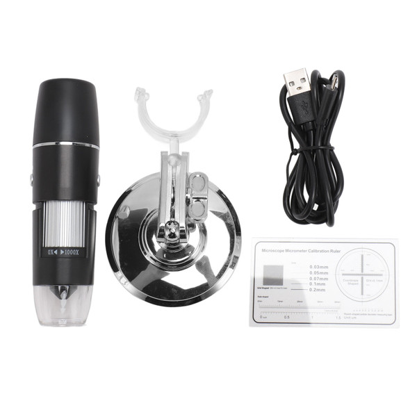 Wireless Digital Microscope 0 to 1000X 8 LED Lights Portable Mini WiFi USB Inspection Camera for Phone PC Tablet