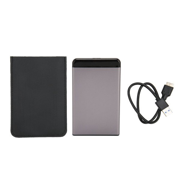 External Hard Drive 2.5 Inch USB3.0 5Gbps Transmission Plug and Play Ultrathin Mobile Hard Disk for Computer TV Phone Grey 750GB
