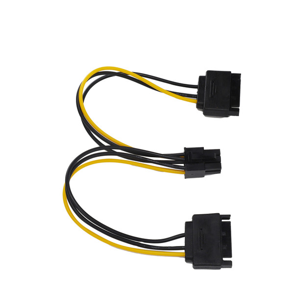 SATA Power Cable 1 to 2 Graphics Card Power Adapter Cord Computer Host Extension Line