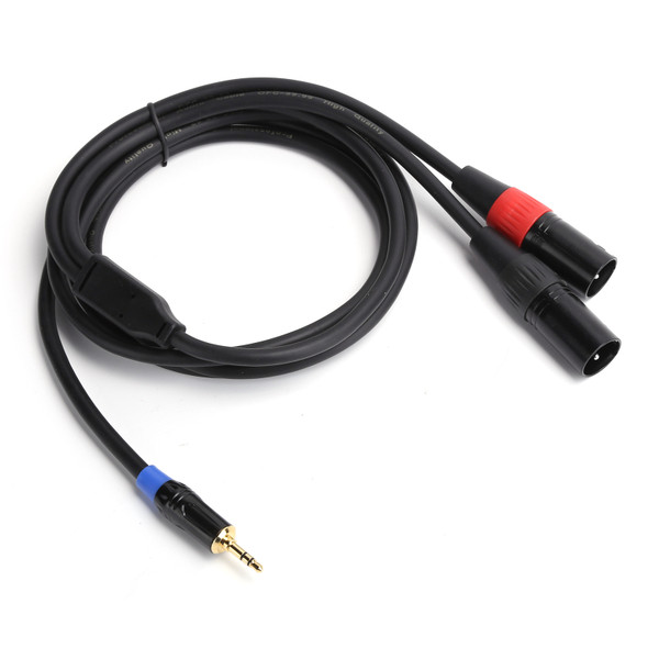 3.5mm Male to 2 XLR Male Cable Audio Line Cable Supply for Mixer Power Amplifier1.8 m / 5.9ft