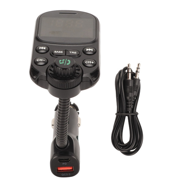 Bluetooth FM Transmitter Wireless Radio Adapter Car Charger Mp3 Player Support PD30W QC18W Fast Charging
