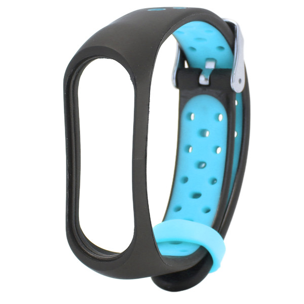Smart Bracelet Band Smartwatch Wrist Band Loop Bracelet Strap Bicolor Anti Lost for Xiaomi Mi Band 6 5 NFC(Black Blue )