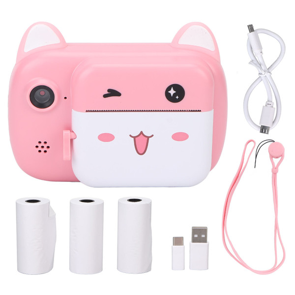 2.4 Inch Kids Instant Camera Cute 1080P HD Multifunctional Child Selfie Camera Toy for Kids