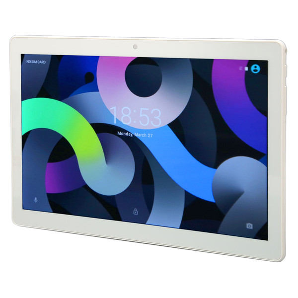 10.1 Inch FHD Tablet 12GB RAM 256GB ROM Deca Core 5G WiFi 4G LTE Tablet with Bluetooth Earphones for Android 12 100‑240V Silver US Plug