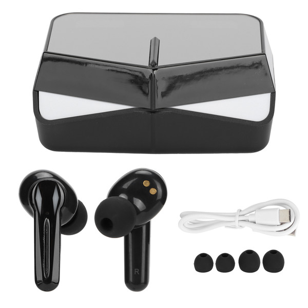 Gaming Wireless Earbuds Bluetooth 5.1 Gaming Stereo Independent Dual Host Wireless HeadsetBlack