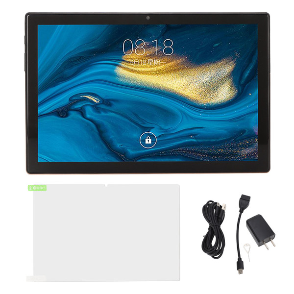 10.1 Inch Tablet 16GB RAM 1TB ROM Octa Core CPU 13MP 16MP Camera 4G LTE 5G WiFi Office Tablet with Film Silver Color US Plug 100‑240V