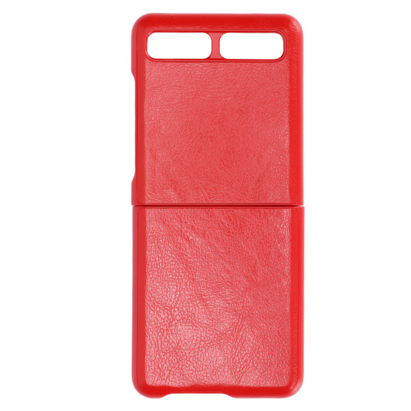 Leather Phone Case Protective Cover for Samsung Galaxy Z Flip Anti Scratch Cover ShellRed Type 2