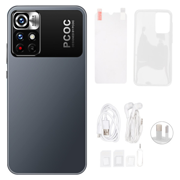 M4 Pro Smart Phone 6.1 Inch Screen 1G 8G Phone Maximum 256GB Expansion Card with Front 2MP Rear 5MP HD Camera 110‑240V AU Plug