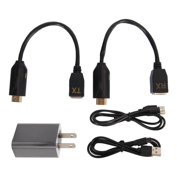 HD Multimedia Interface Extender Full HD 1080p Over Cat5e Cat6 Up to 196.8ft RJ45 Ethernet Transmitter Receiver 100‑240V US Plug