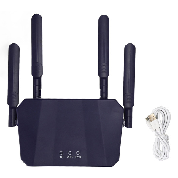 4G LTE Wireless Router Professional High Speed 300Mbps Mobile WiFi Hotspot with SIM Card Slot for Home Office 100‑240V UK Plug