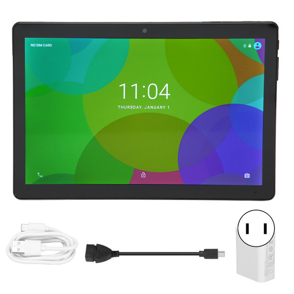 10in Tablet 4GB RAM 256GB ROM 1080x1960 IPS HD 4G Network Calling 5G WIFI for Android 11 Tablet PC 100‑240V Silver US Plug