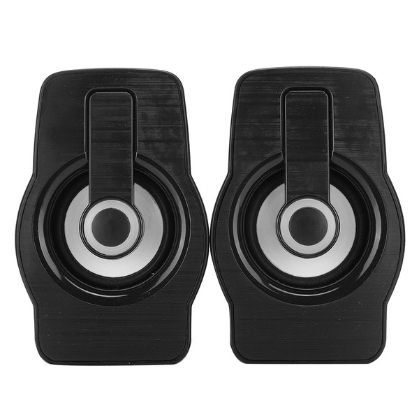 FT-185 Mini USB LED Speaker Portable Loudspeaker Music Player for Desktop LaptopBlack
