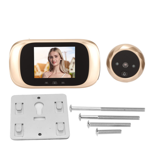 2.8in Home Video Doorbell 90 Degrees Wide Angle IR Night Vision Loop Recording Digital Peephole Viewer