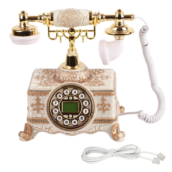 MS‑011A Retro Landline Telephone Old Fashioned Telephone European Style FSK DTMF Desktop Landline for Home Office