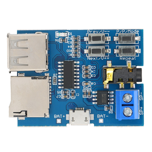 MP3 Decoding Module Lossless Power Amplifier Audio Receiving Decoder Board 3.7‑5.5V