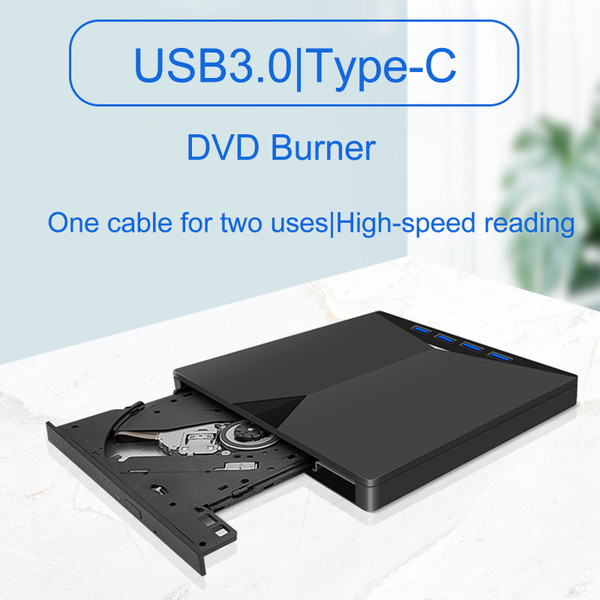 External CD/DVD Drive for Laptop Portable DVD Player CD Burner 3.0 USB External Mobile DVD/CD Seven-in-One Recorder TYPE-C External Computer Universal Drive Seven-in-One Multifunctional Design