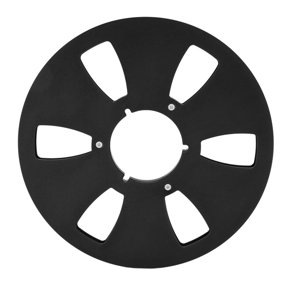 1/4 10 Inch Empty Tape Reel Aluminum Alloy 6 Hole Universal Opening Machine Part Sound Tape Takeup Reel Black