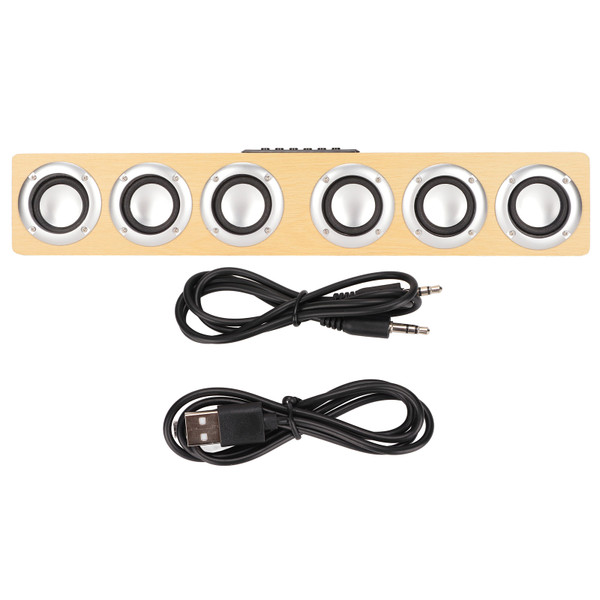 Bluetooth 5.0 Soundbar Strong Bass Effect Multifunctional Wireless Speaker for Phone Tablet PCYellow