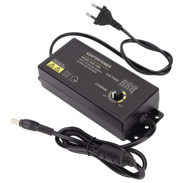 Power Adapter 120W 5A 3‑24V LED Digital Display Adjustable Voltage Speed Power SupplyEU Plug
