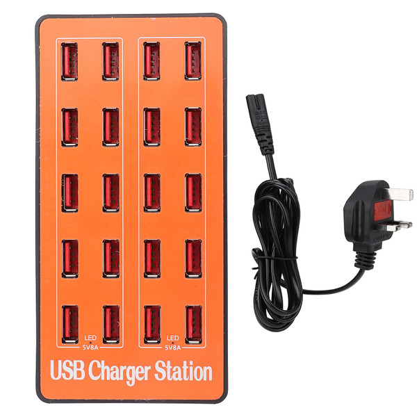 18A/5V Fast Charging 20 Port USB Hub Fast Heat Dissipation USB Charging Station -