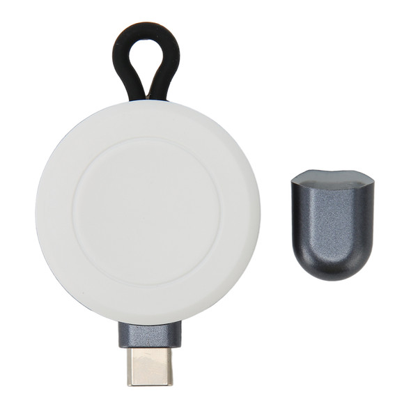 USB C Smart Watch Wireless Charger Fast Charging Portable Magnetic Suction Safety Charging Pad for IOS Greyish White