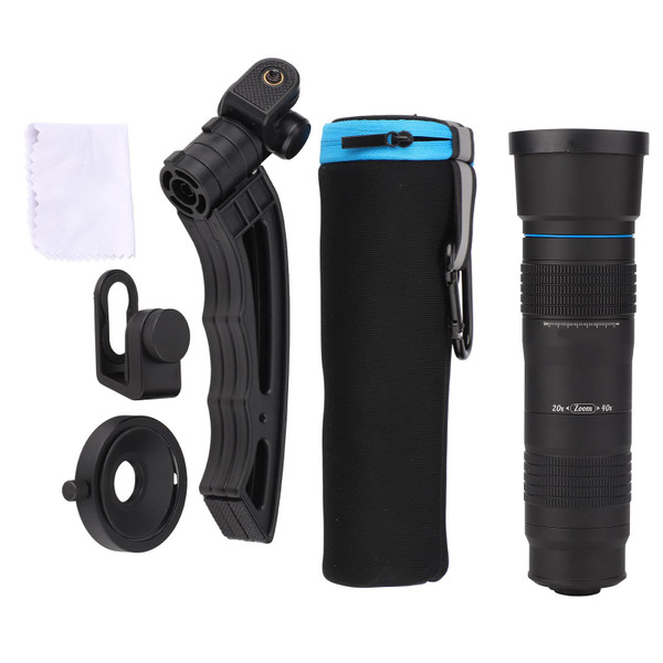Smartphone Zoom Lens Telescope Aluminum Alloy 20X to 40X High Definition with Tripod for IOS Mobile Phone
