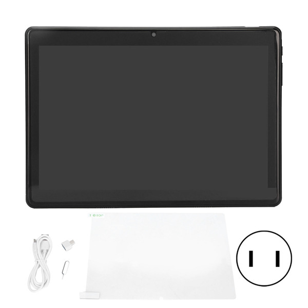 Tablet 10in Screen Quad Core 1280x800 Full View HD Long Battery Life for Android Tablet 100‑240vUS Plug