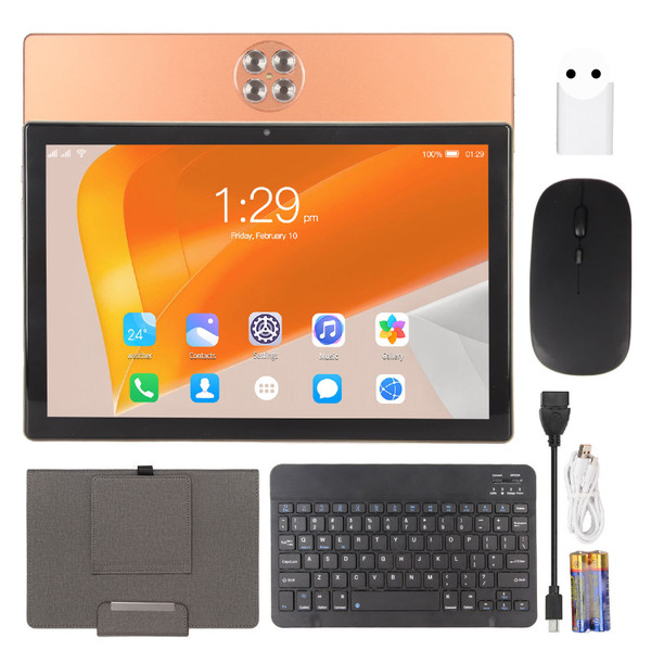 10.1 Inch Tablet for Android 12.0 Tablet Octa Core Dual Speakers 8GB RAM 256GB ROM 5G WIFI Tablet for Game Video 100‑240V EU Plug