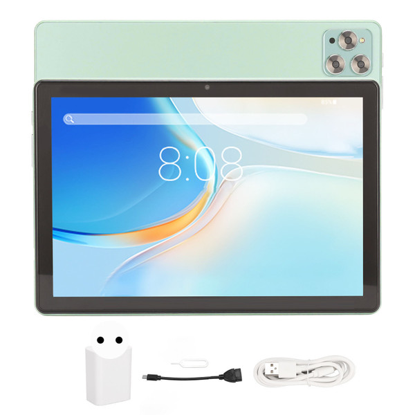 10in Tablet 6GB RAM 256GB ROM 4G Calls 5G WIFI for Android 11 1960x1080 IPS USB C Rechargeable Green Gaming Tablet