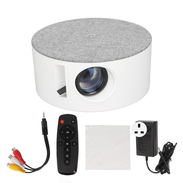 Portable Mini Projector HD Multimedia Low Noise Small Home Movie Projector with 4Ω 3W Speaker 100‑240V UK Plug