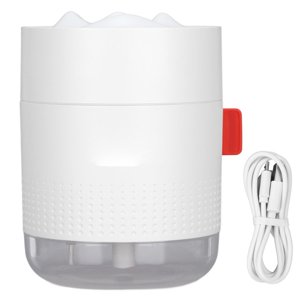 GXZJ623 500ml Snow Mountain Humidifier Quiet Operation Automatic Shut Off Night Light Function 2 Modes Humidifier(White )