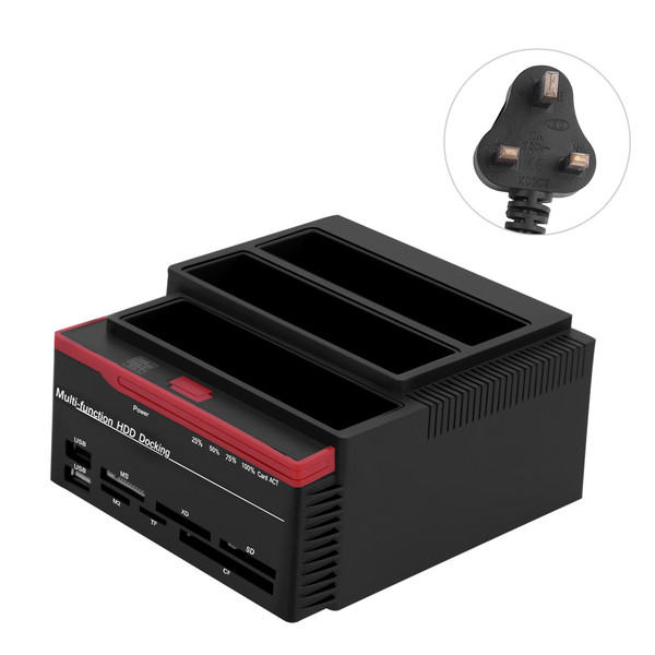 2.5inch 3.5inch Dual Bay USB3.0 SAta IDE HDD Docking Station Offline Clone HUB Reader