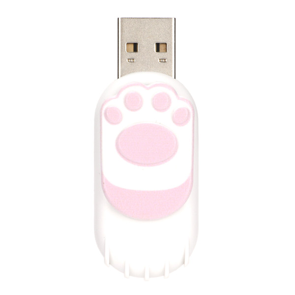 USB Flash Drive Cat Paw Shape Portable U Disk Large Storage Stick for Computer LaptopPink 64GB