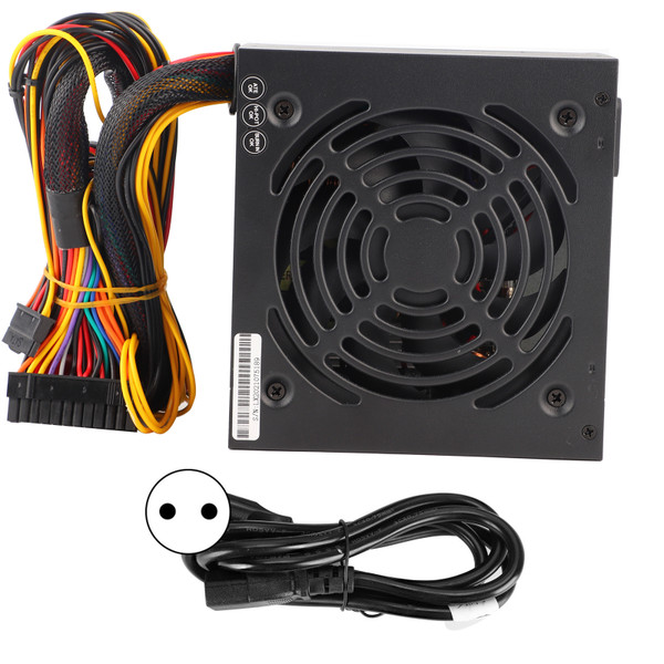 PC Power Supply 500W Silent Desktop Computer Parts ATX 24‑Pin 12cm Adjustable 115/