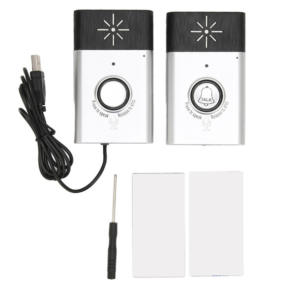 Wireless Doorbell 467MHz Long Distance Transmission 2 Way Intercom Doorbell for Home Security