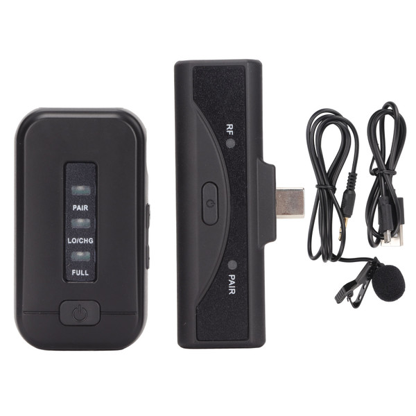 Wireless Lavalier Microphone Professional Auto Syncs Clip On Lapel Mic for Live Stream Vloggers Interview PC