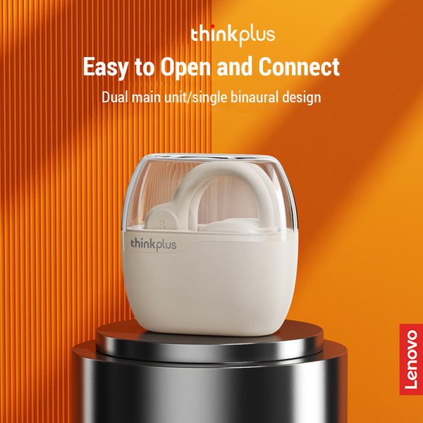 Thinkplus LP76 Wireless Earbuds BT5.3 Air Conduction Headphones High-Clear Voice Low Latency Fast Charging Suitable for All Ear Types Compatible with Android, iOS or Windows for Computer and Network Users