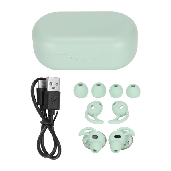 Wireless Earbuds HiFi Stereo Bluetooth 5.1 Headphones with Detachable Earhooks and Noise Cancelling MicGreen