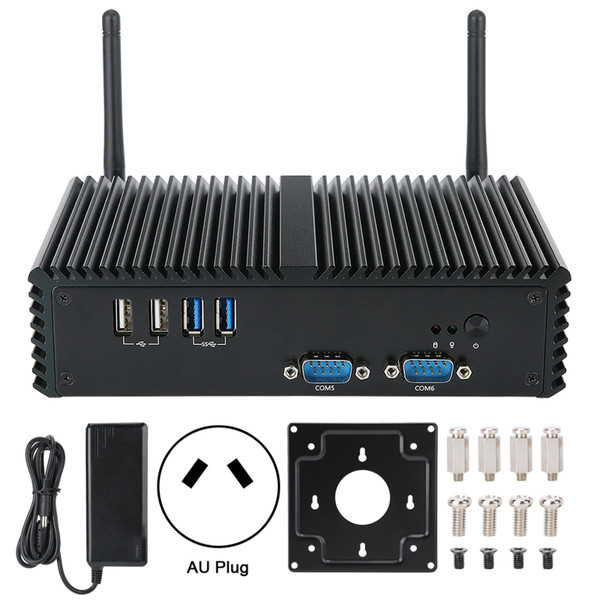 Dual Core Industrial Mini PC 6COM Mini Computer Host 4GB RAm64GB SSd1TB HDD for Intel i5 4200U