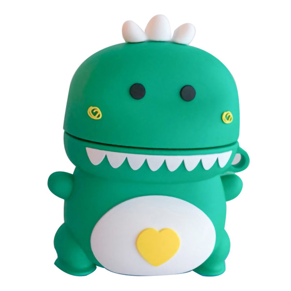 Silicone Earphone Covers Cute Dinosaur Shaped Shockproof Earphone Protective Case ReplacementGreen For IOS Pro Earbuds