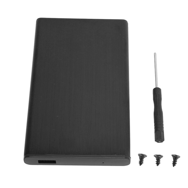 USB3.0 Hard Drive Enclosure Portable 2.5 Inch SATA Aluminum Alloy Computer Hard Drive Case Black