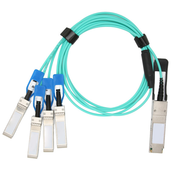 100G AOC Active Optical Cable 1 Meter Transmission Distance 100G High Speed QSFP28 to 4 SFP28 Cable for Home Industry