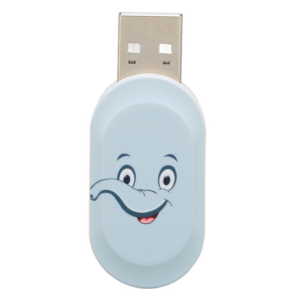 Cartoon Flash Drive Cute Blue Elephant Pattern U Disk Anti Electromagnetic Interference USB2.0 Flash Drive Memory DeviceBlue Elephant 32G